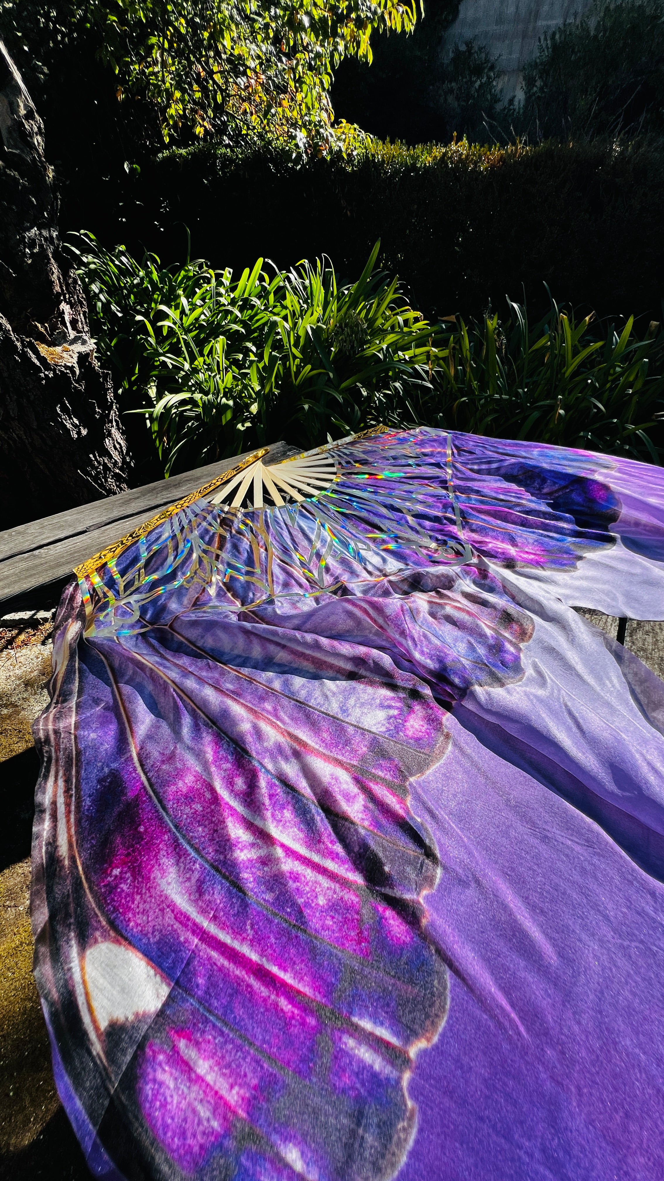 Purple Emperor - Silk Veil Fans