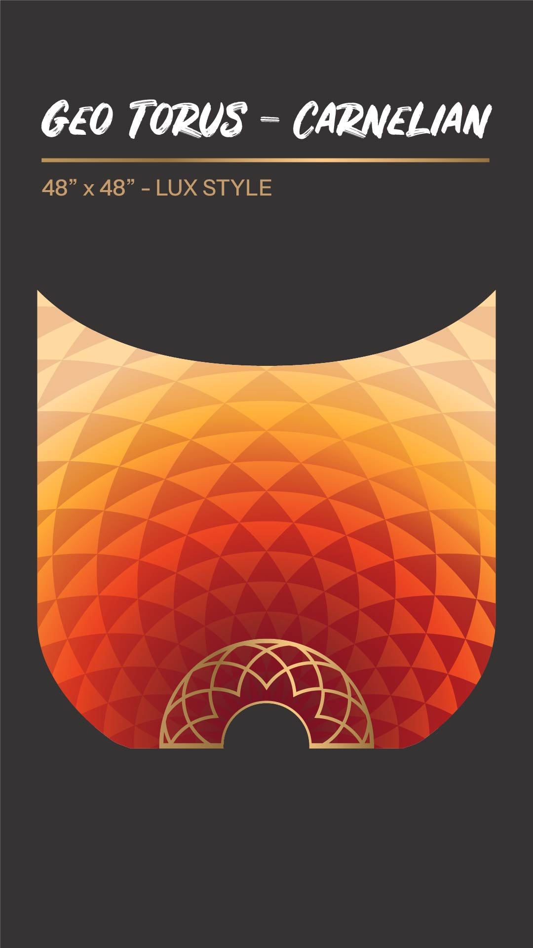 Geo Torus - Carnelian - Silk Veil Fans