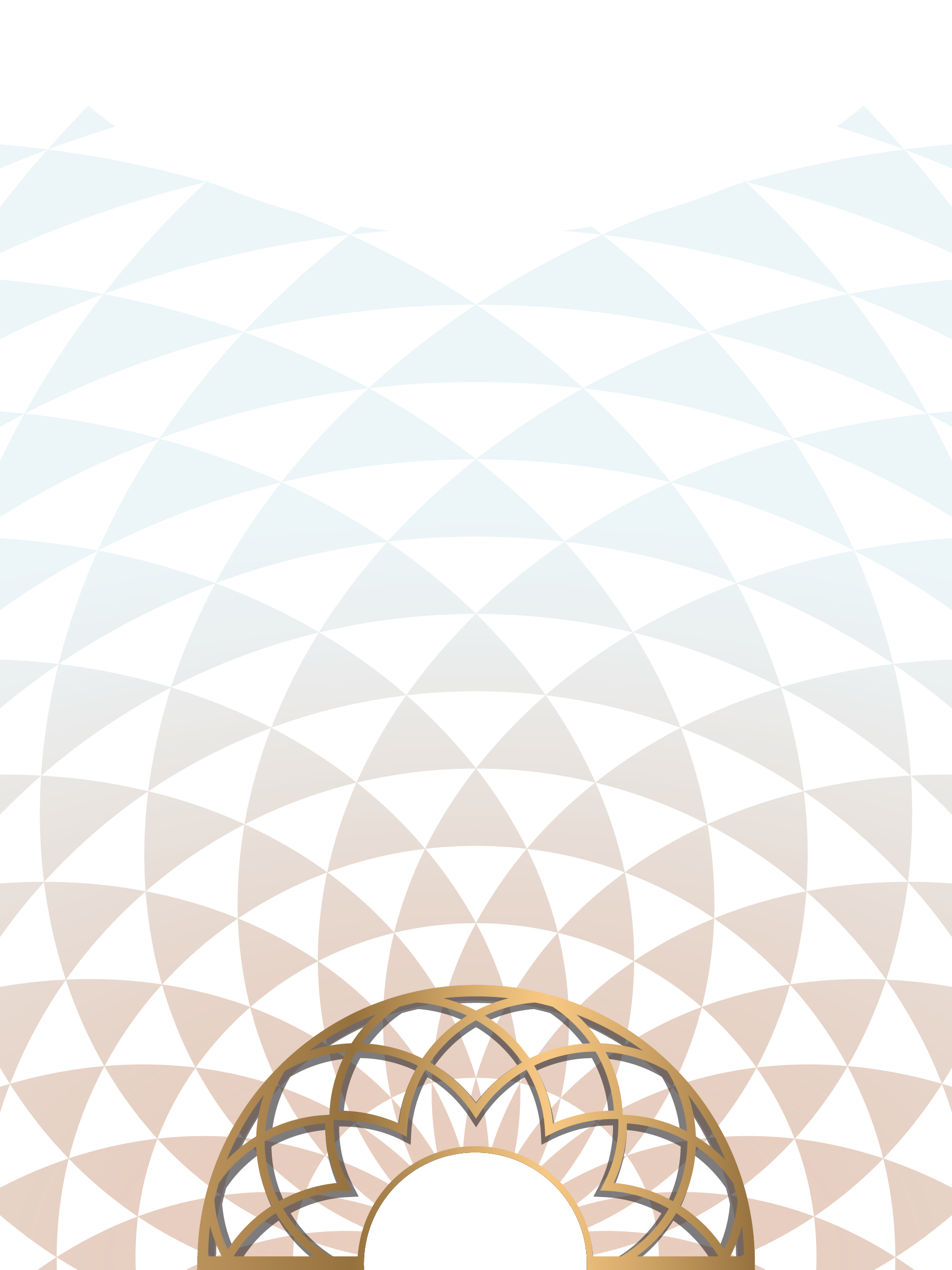 Geo Torus - Alabaster - Classic Silk Fan Set