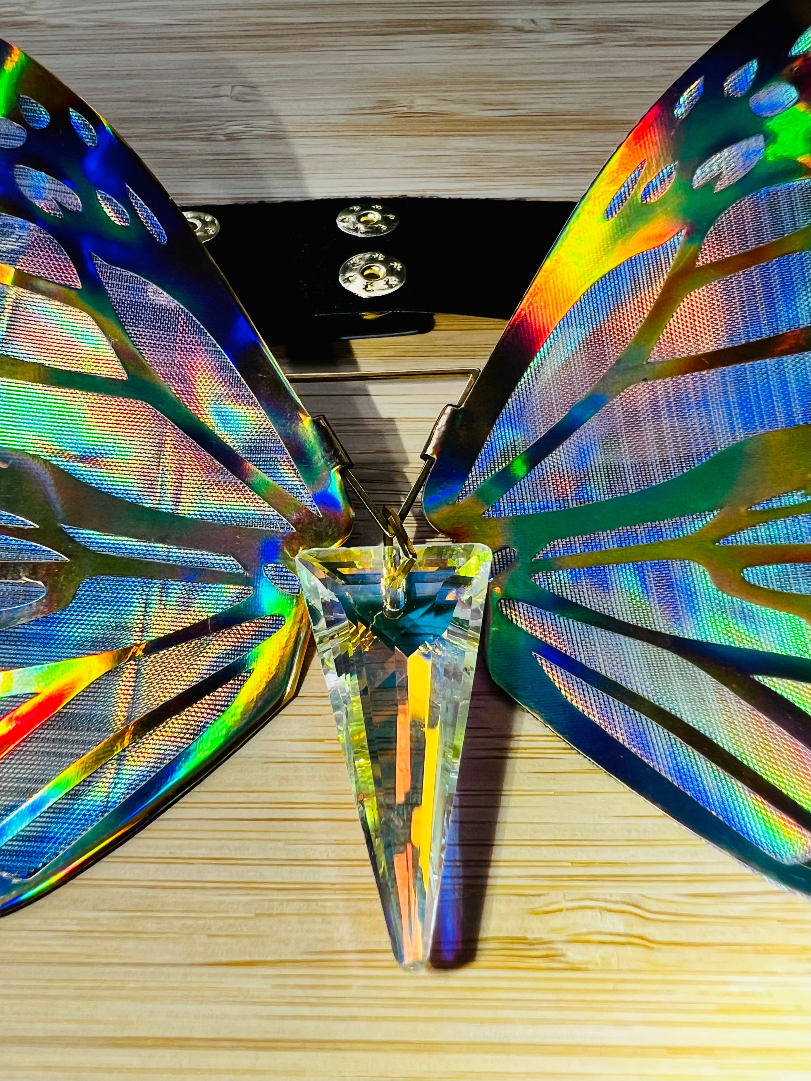 METAMORPH BUTTERFLY CHOKER - Holographic Gold / Silver
