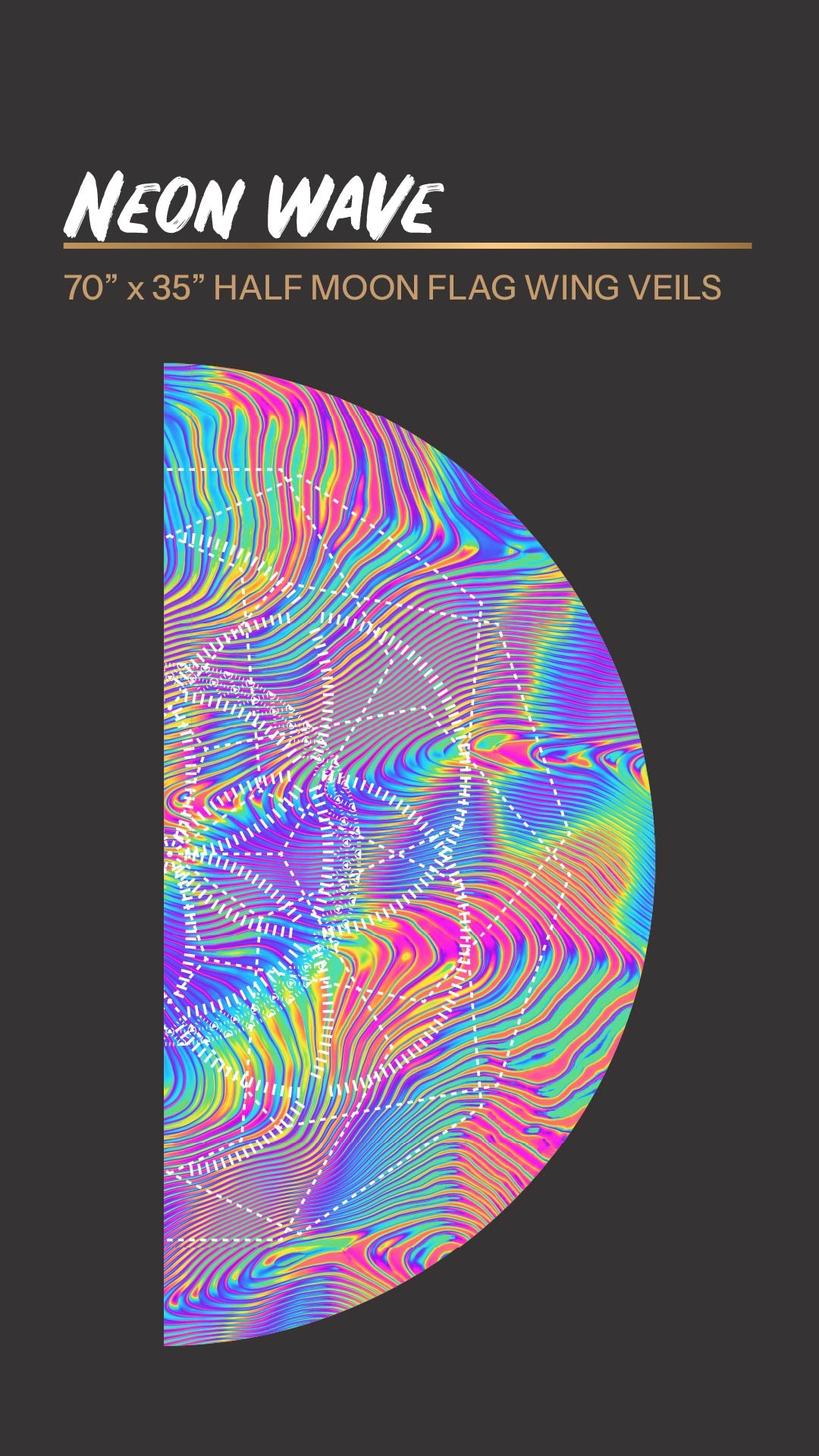 Neon Wave - Flag Wing Veils