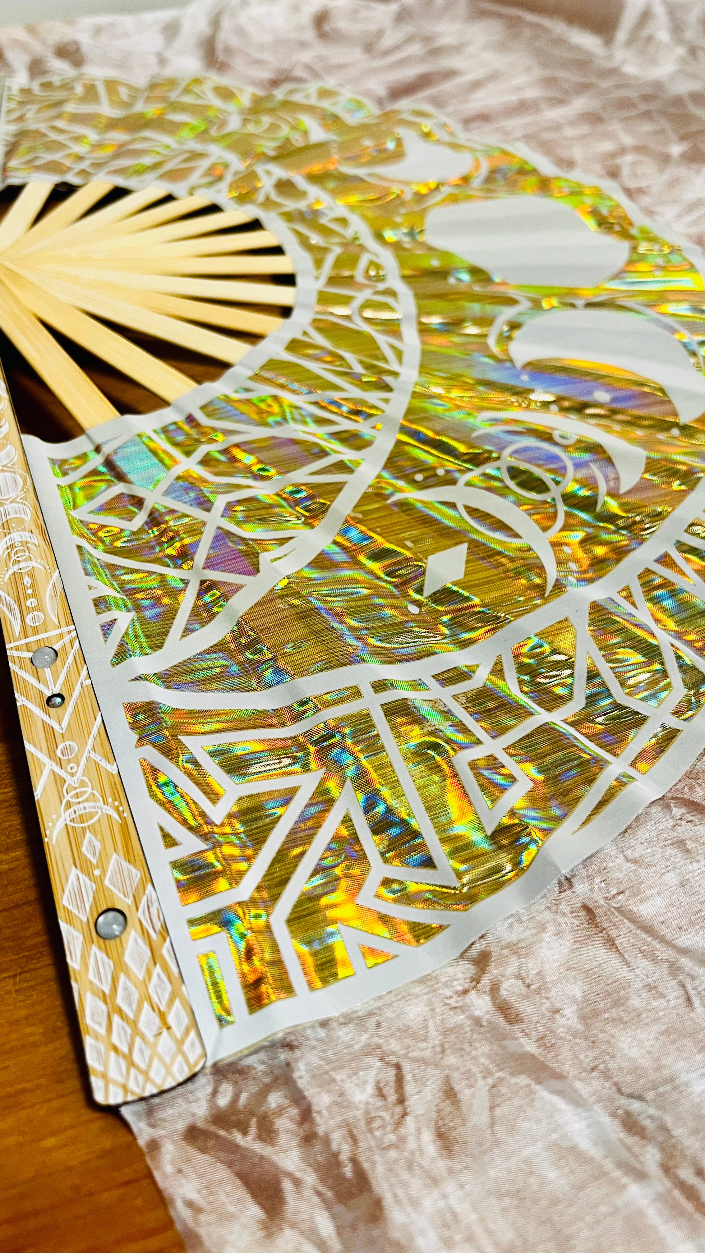 Moon Goddess - Silk Veil Fans