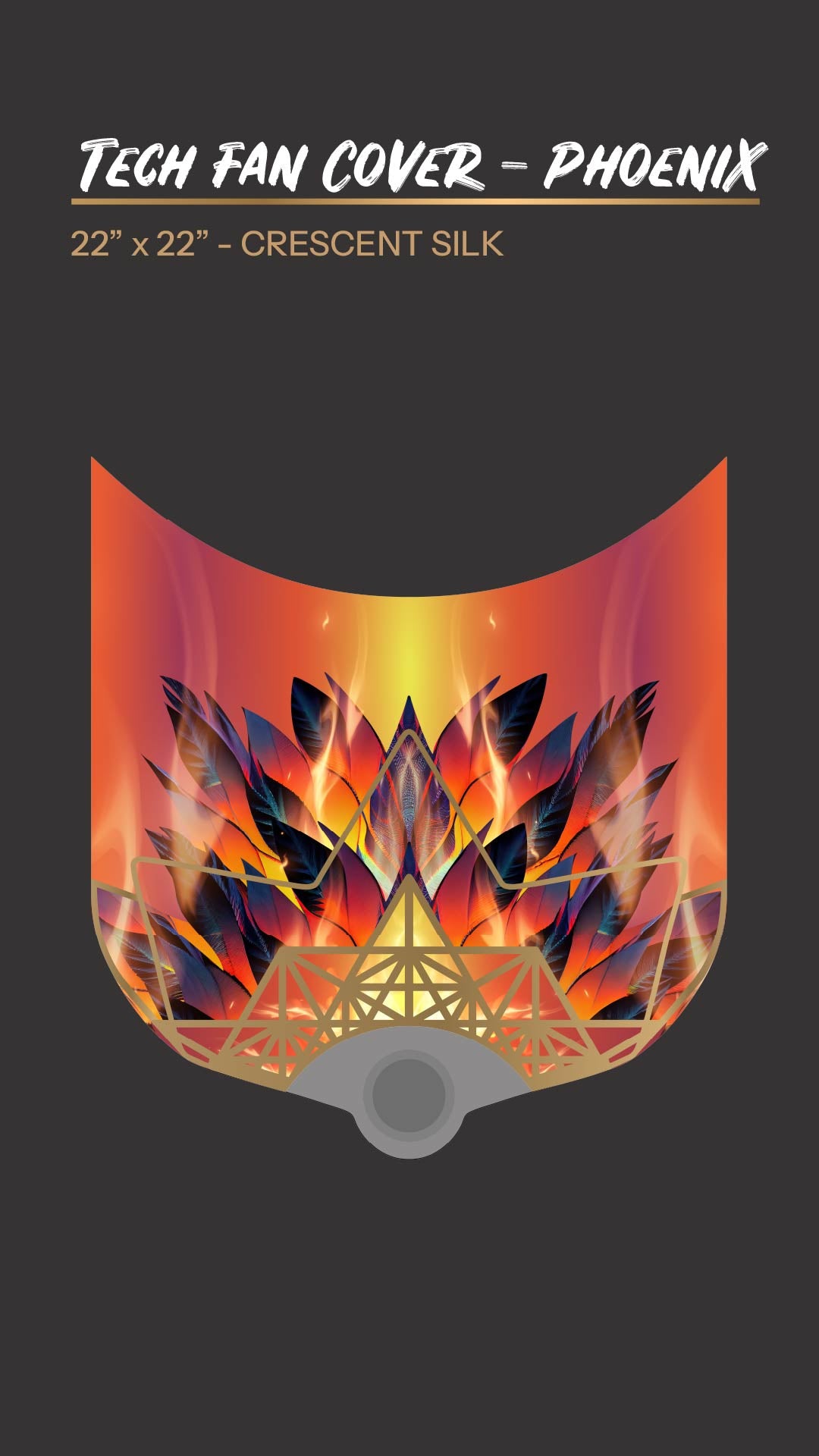 Silk Tech Fan Covers (for Neoflowart Crystal Fans) - Phoenix