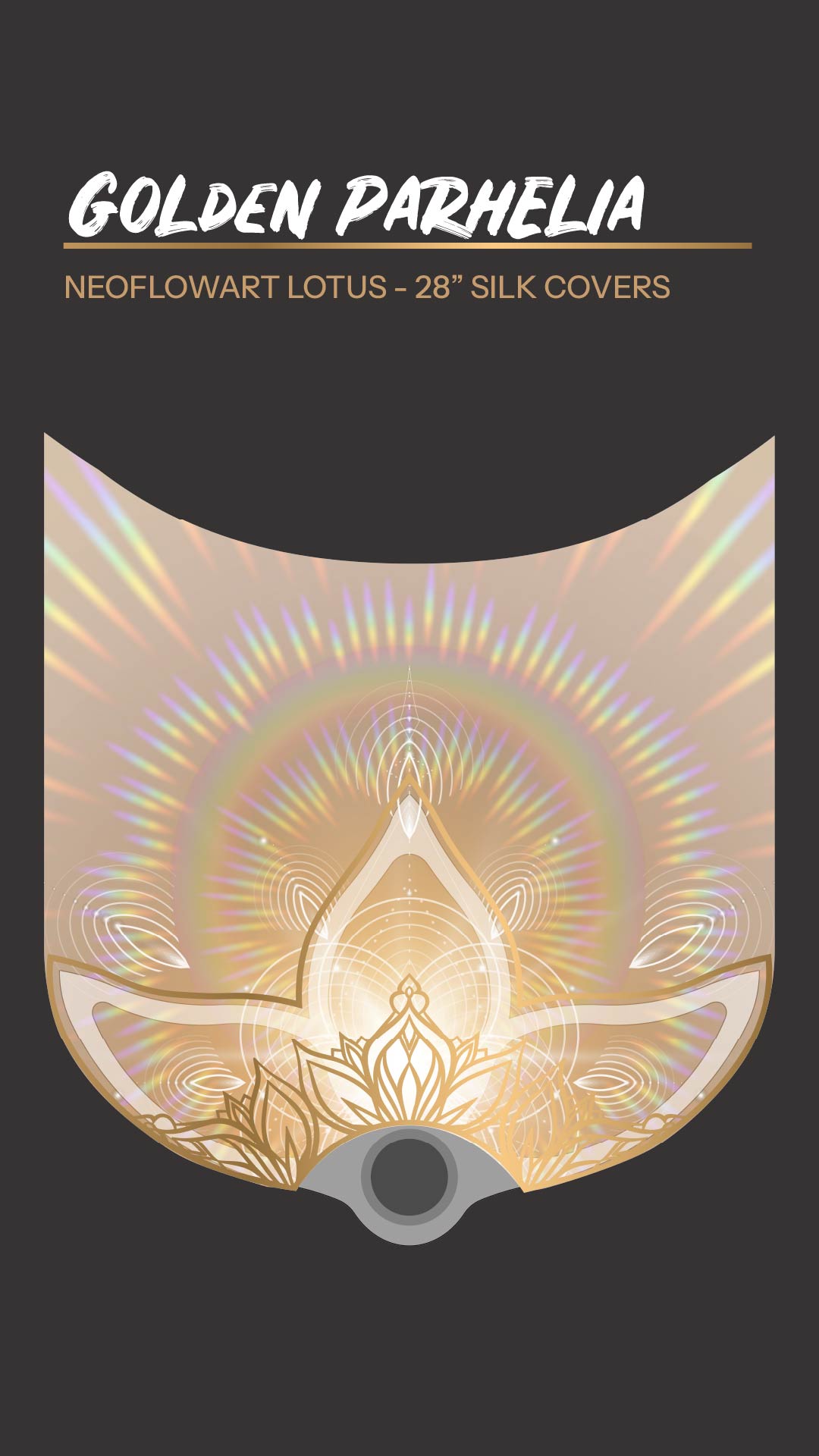 Silk Tech Fan Covers (for Neoflowart Lotus Fans) - Golden Parhelia