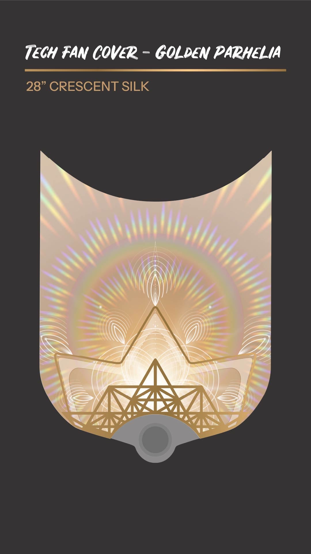 Silk Tech Fan Covers (for Neoflowart Crystal Fans) - Golden Parhelia