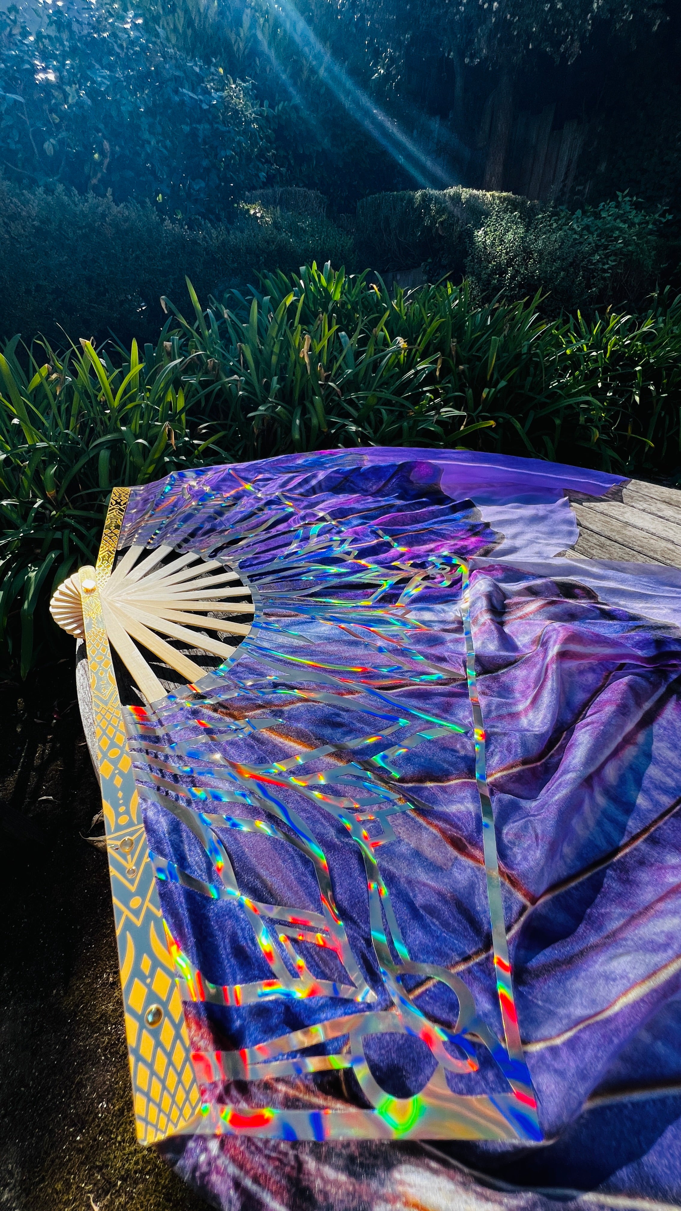 Purple Emperor - Silk Veil Fans