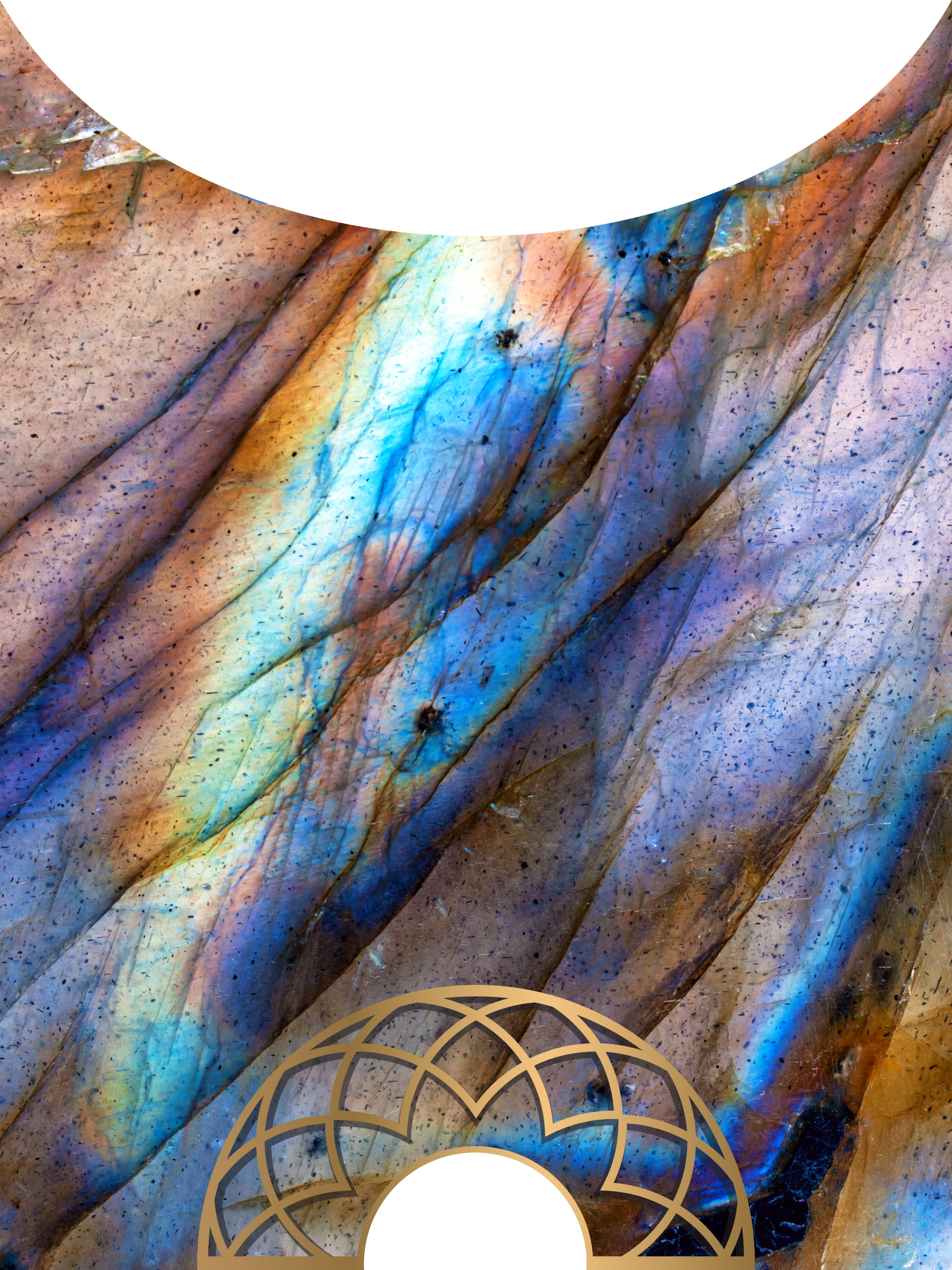 Labradorite - Lux Silk Fan Set