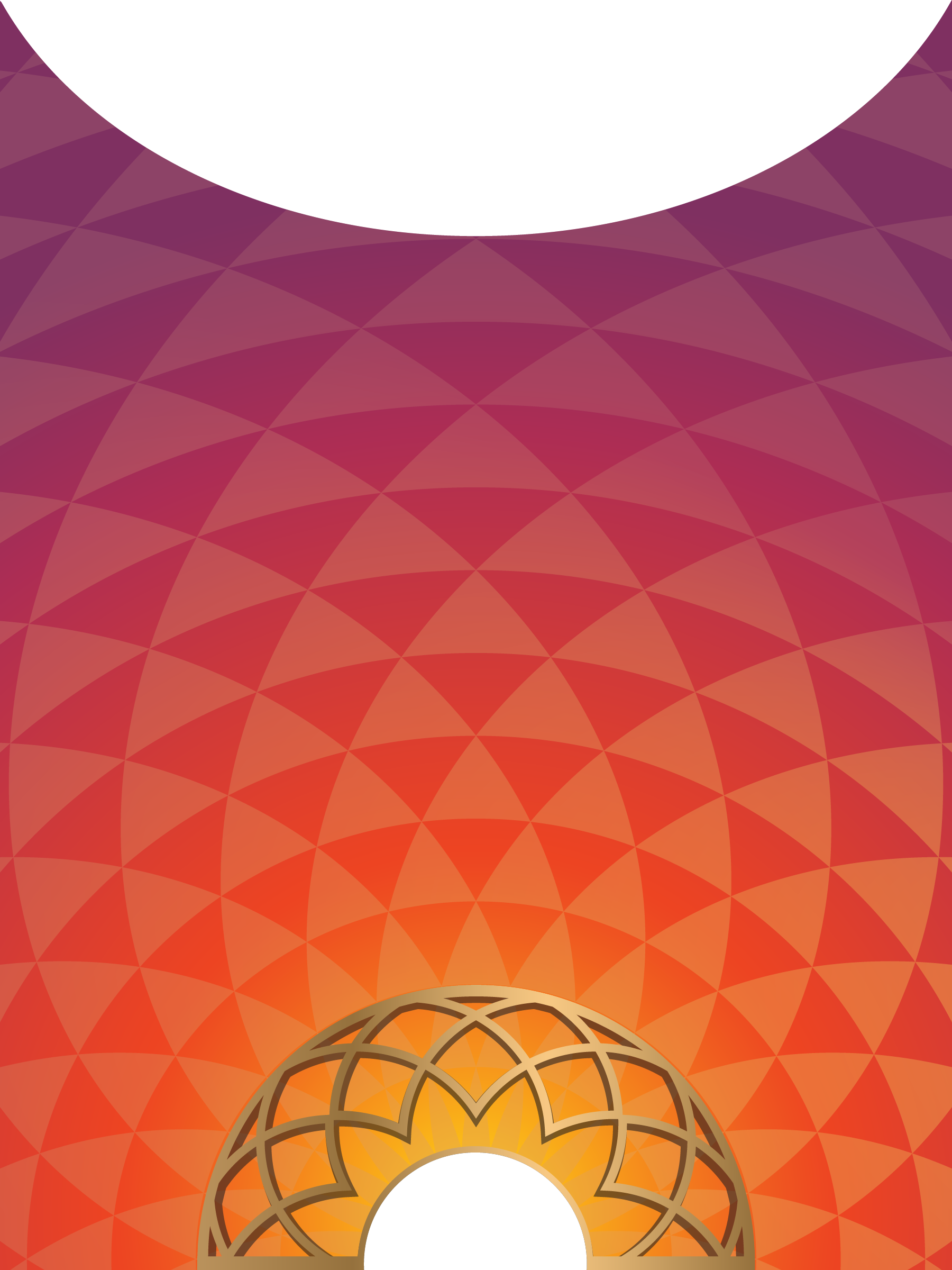 Geo Torus - Sunset - Classic Silk Fan Set