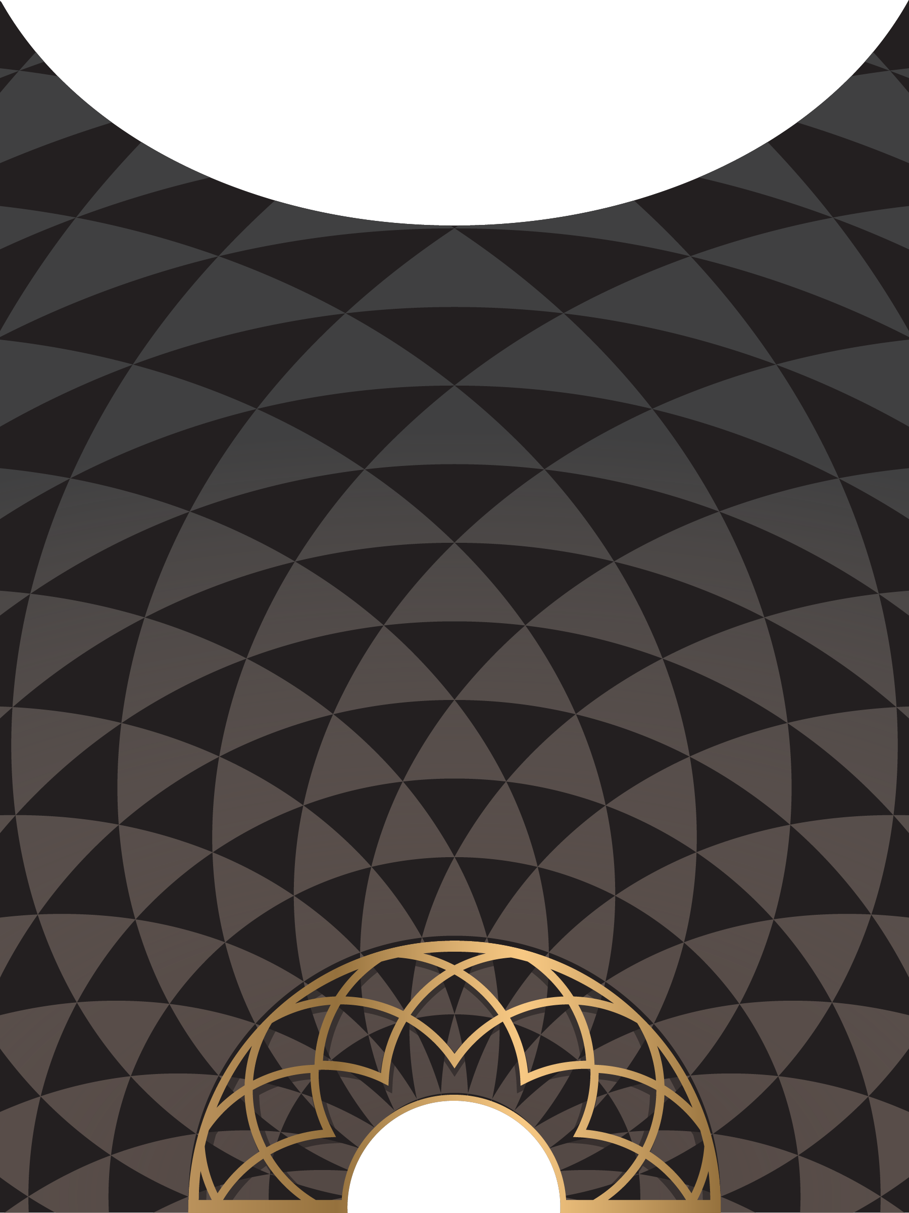 Geo Torus - Obsidian - Classic Silk Fan Set