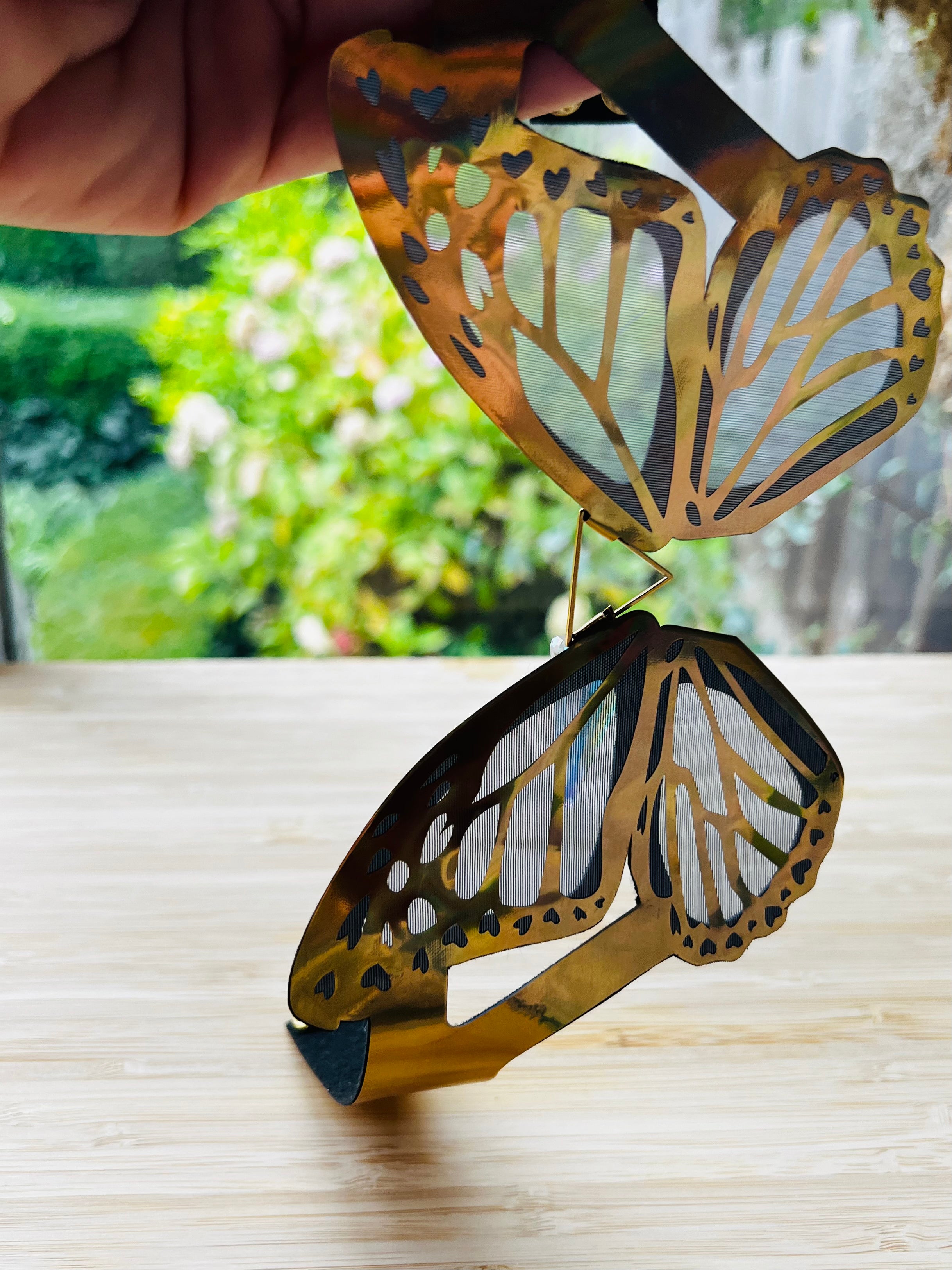 METAMORPH BUTTERFLY CHOKER  - Holographic Gold / Silver