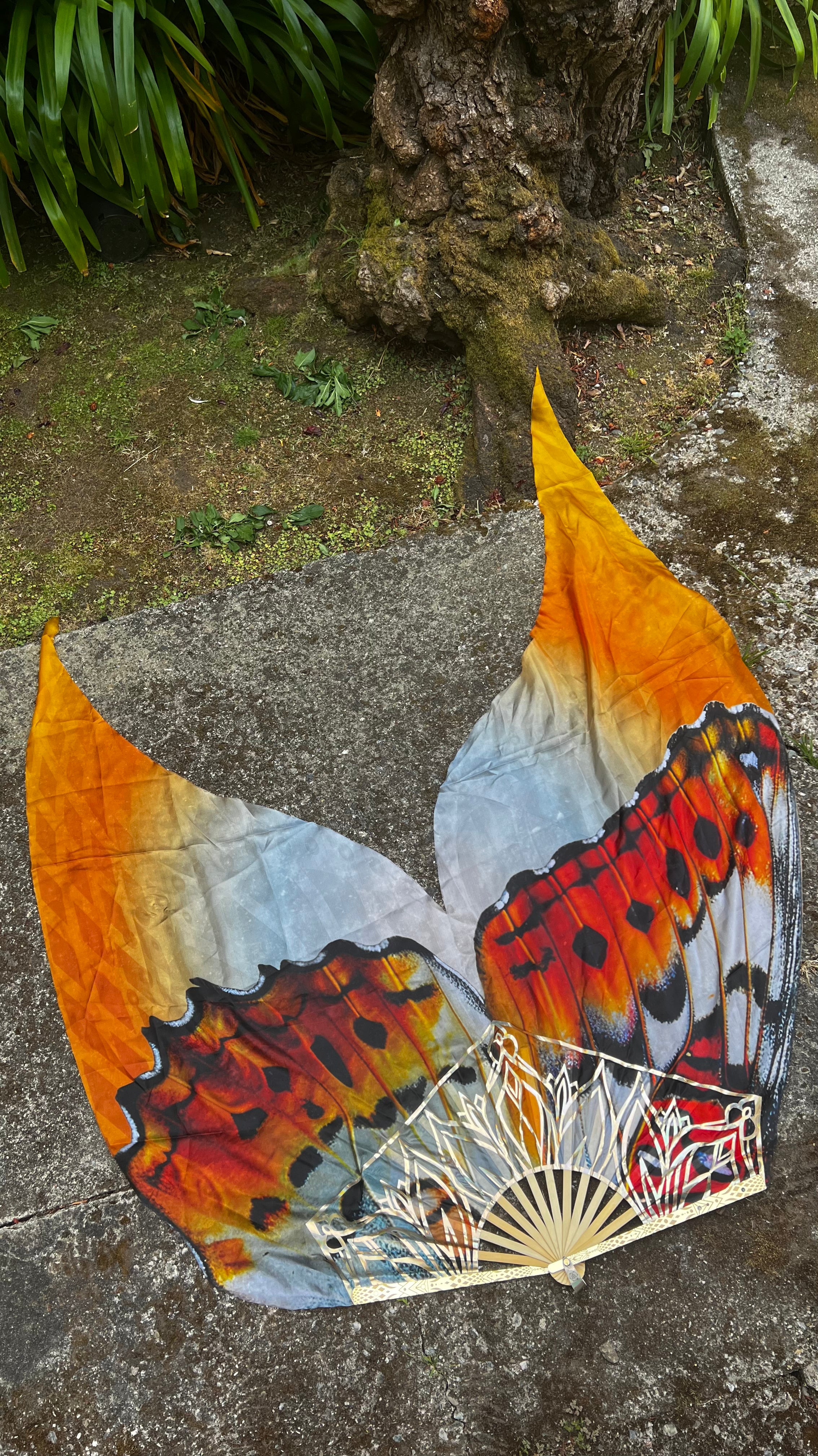 Leopard Lace 🦋 - Silk Veil Fans