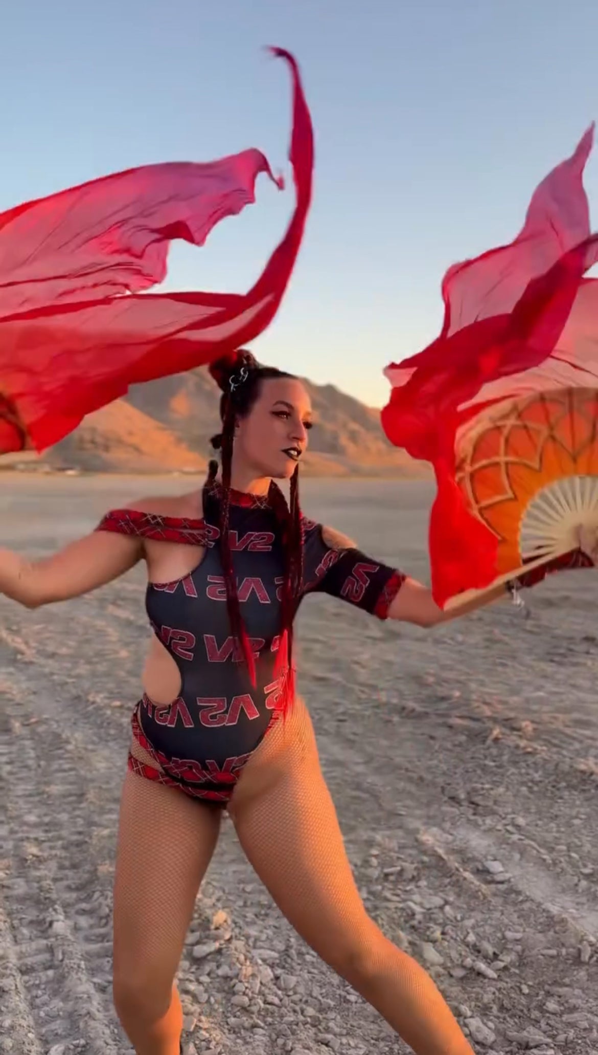 Geo Torus - Sunset - Silk Veil Fans