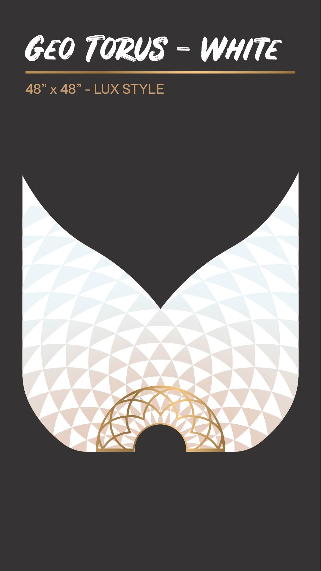 Geo Torus (White/Terracotta) - Silk Veil Fans