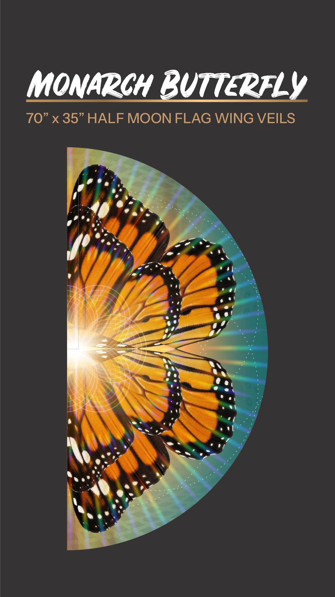 Monarch Butterfly - Flag Wing Veils