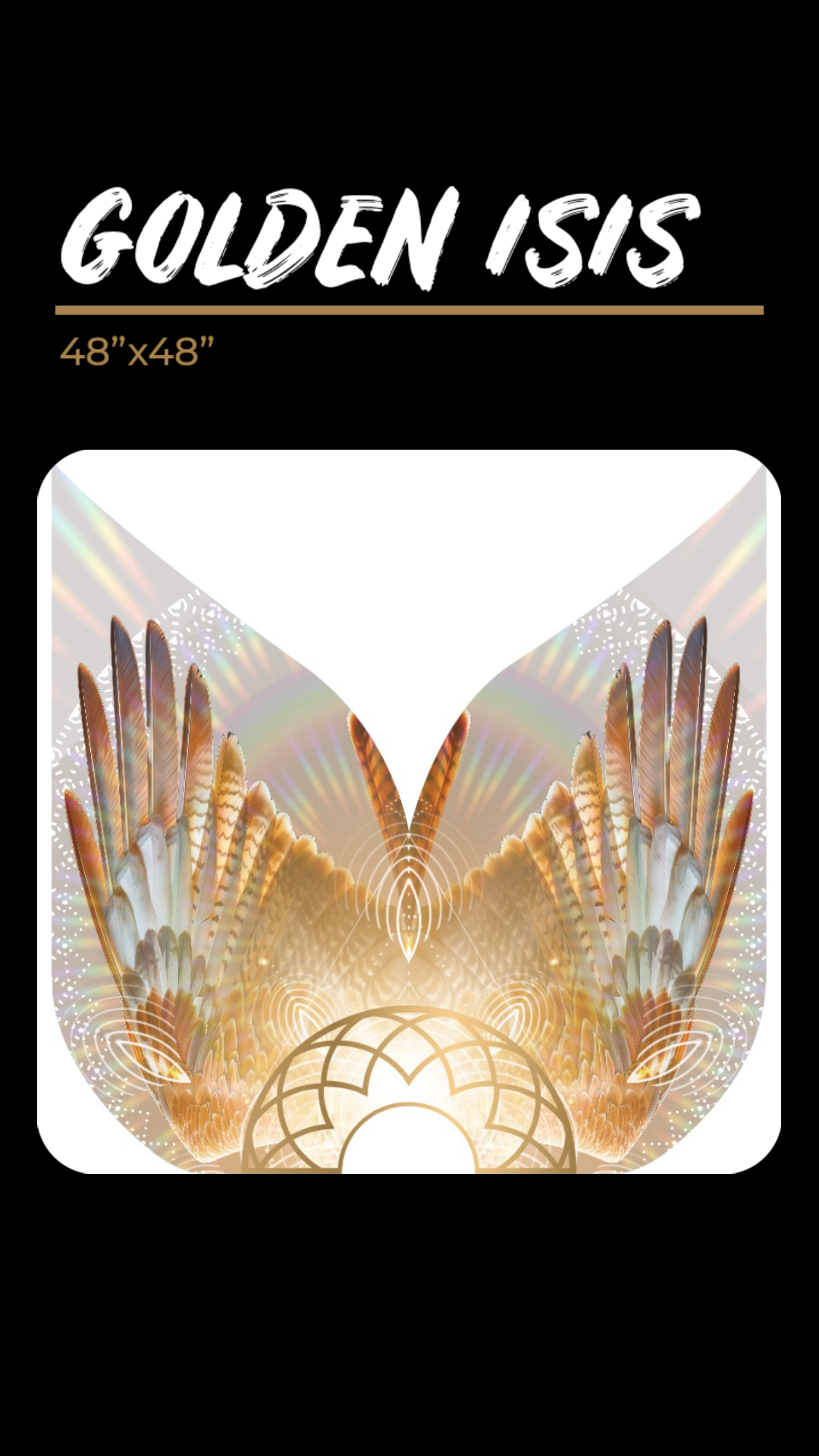Golden Isis - Lux Silk Fan Set 48" x 48" (Partial UV)
