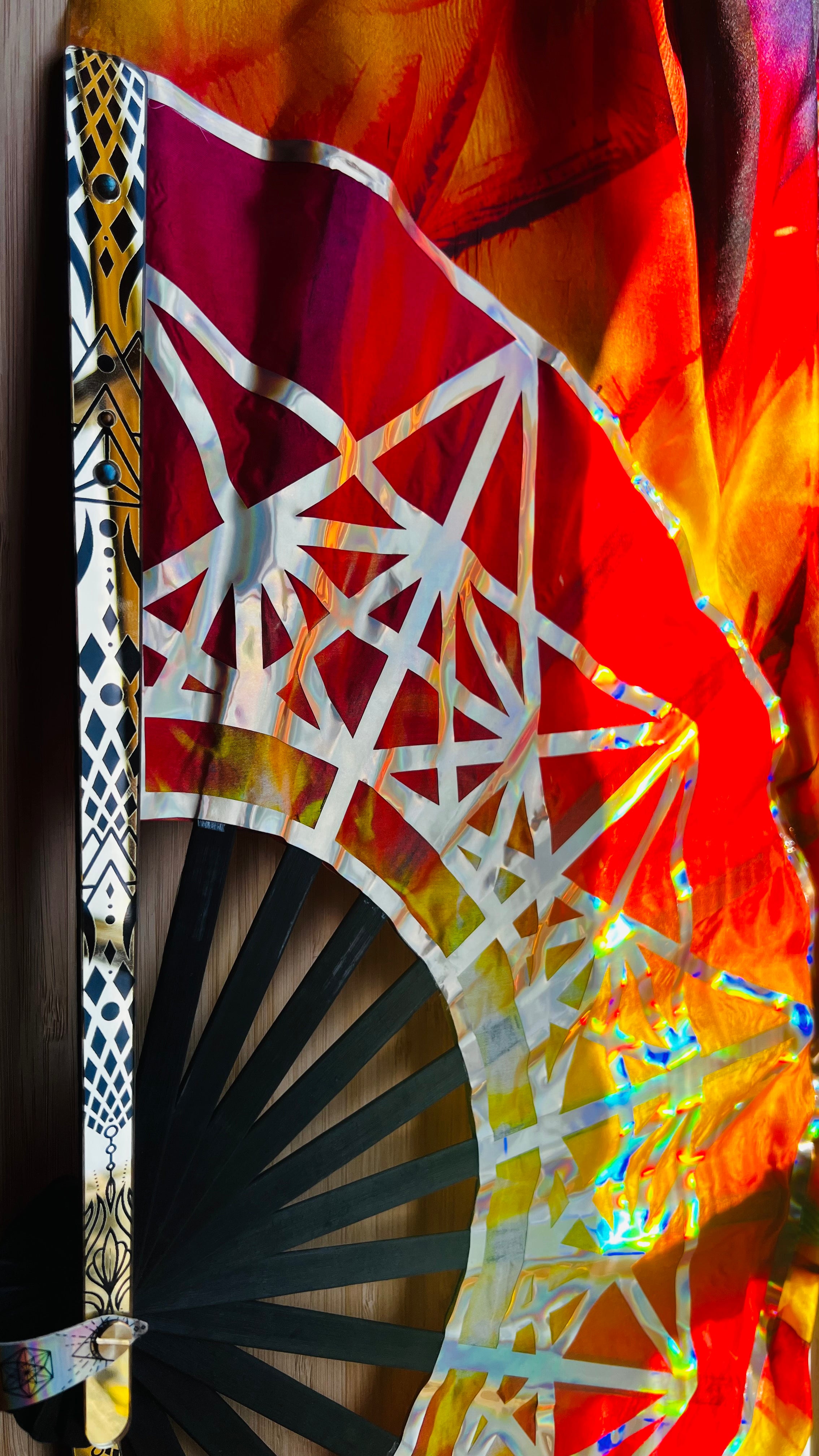 Phoenix - Silk Fan Set 36" x 48"