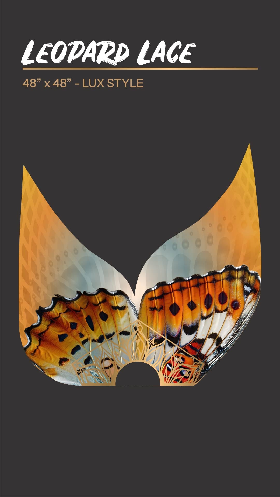Leopard Lace 🦋 - Silk Veil Fans