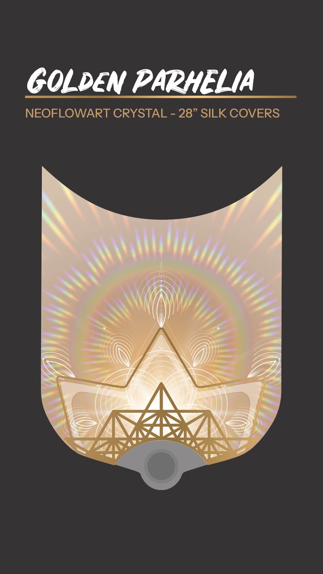 Silk Tech Fan Covers (for Neoflowart Crystal Fans) - Golden Parhelia