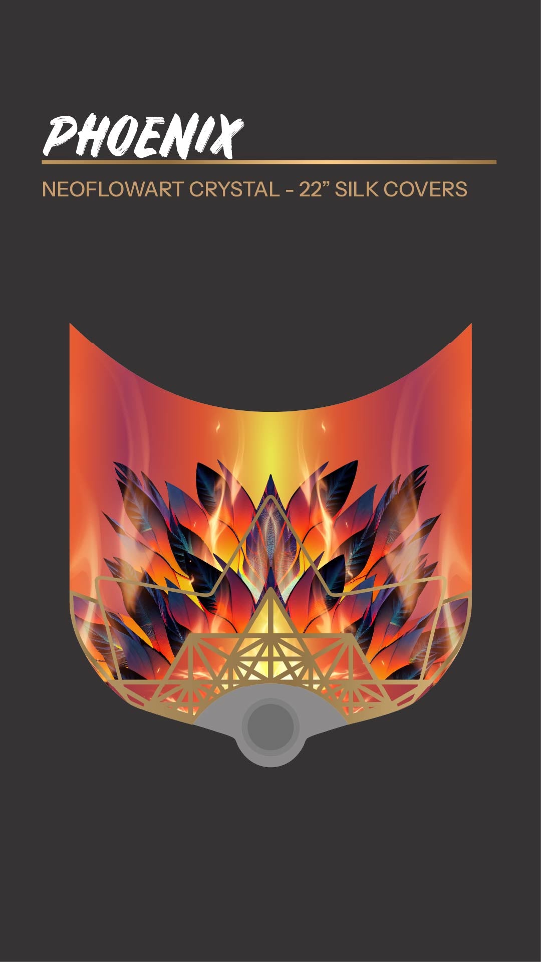 Silk Tech Fan Covers (for Neoflowart Crystal Fans) - Phoenix