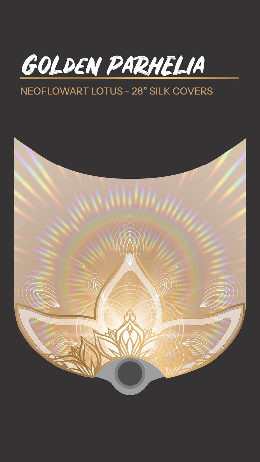 Silk Tech Fan Covers (for Neoflowart Lotus Fans) - Golden Parhelia