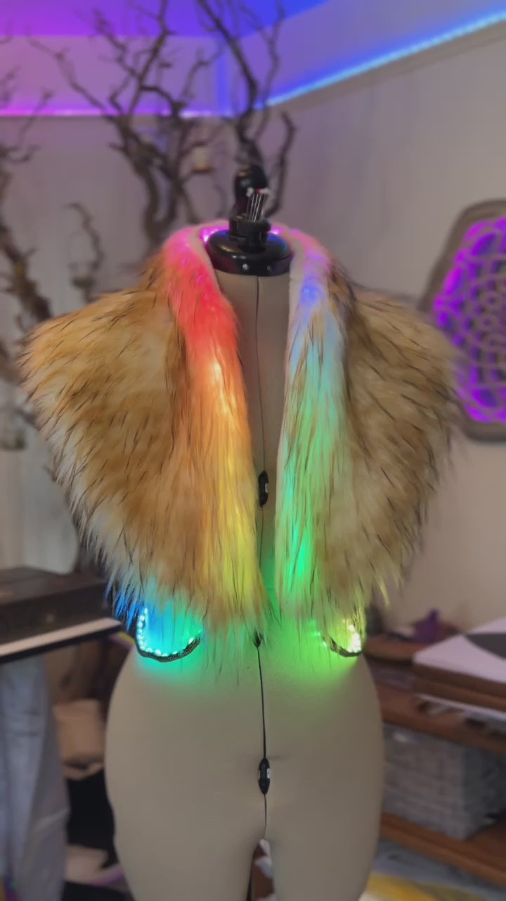 Light up fur vest best sale