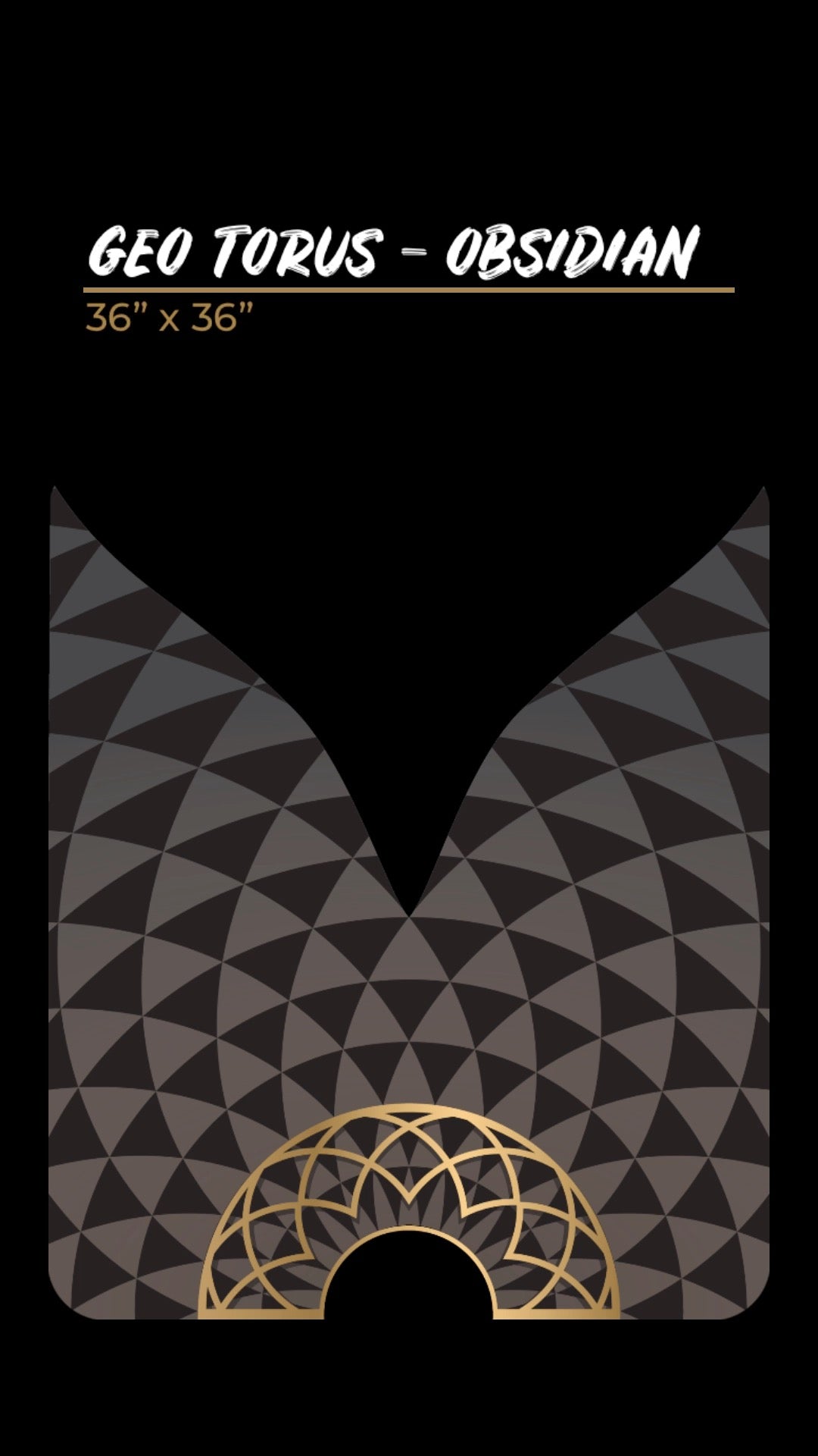 Geo Torus - Obsidian - Classic Silk Fan Set
