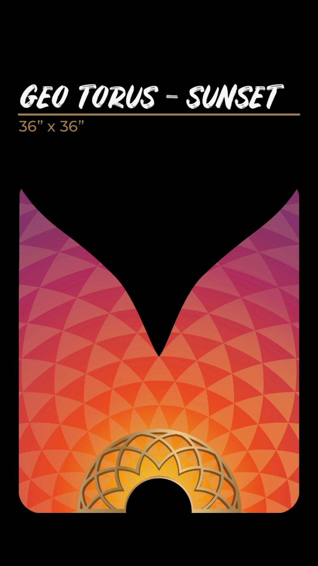 Geo Torus - Sunset - Classic Silk Fan Set